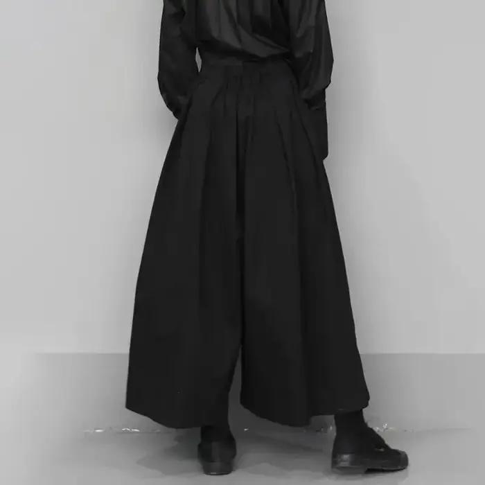 Pantalon Hakama ample à 7 points, Style gothique foncé, nouvelle tendance, jambes larges, sans genre