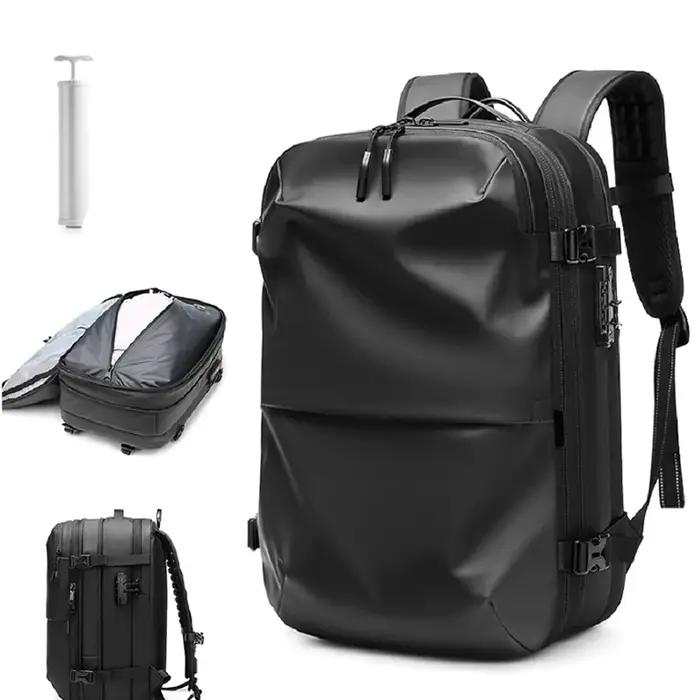 Sac à dos de voyage pour hommes, compression sous vide, sac à dos pour ordinateur portable de 17 pou