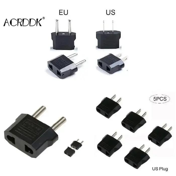 Adaptateur de Conversion 110V à 220V, 5 pièces, prises ue/US, adaptateur de voyage, convertisseur po
