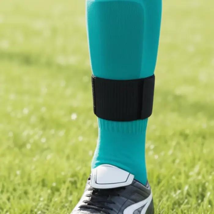 Sangles de protection tibiale élastiques en caoutchouc antidérapant pour sportifs football course fitness ski randonnée