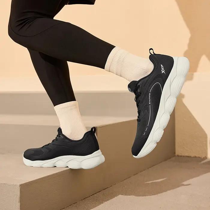 Xtep chaussures de saut édition hiver pour hommes chaussures de course d'hiver rebond doux loisirs s