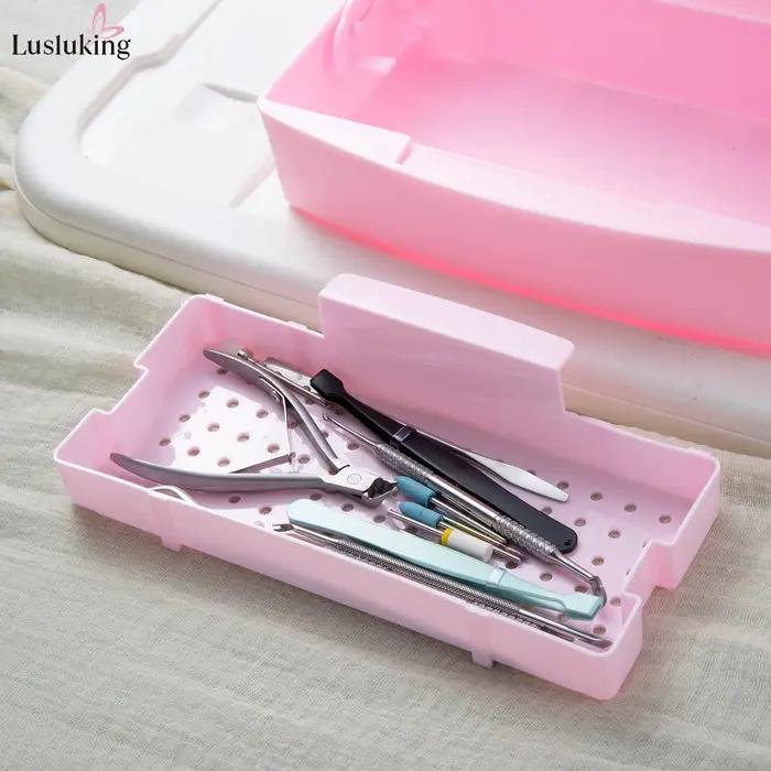 Outils de manucure, plateau de stérilisation pour outil de beauté, outils pour ongles, boîte de dési
