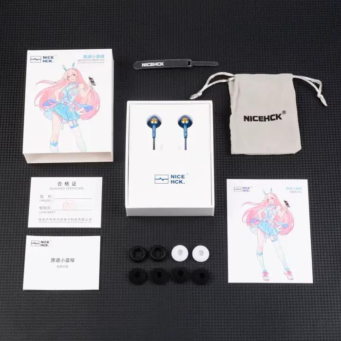 NICEHCK EB2S PRO 3.5/4.4mm prise Microphone à tête plate écouteurs HIFI filaire écouteur 15.4mm LCP