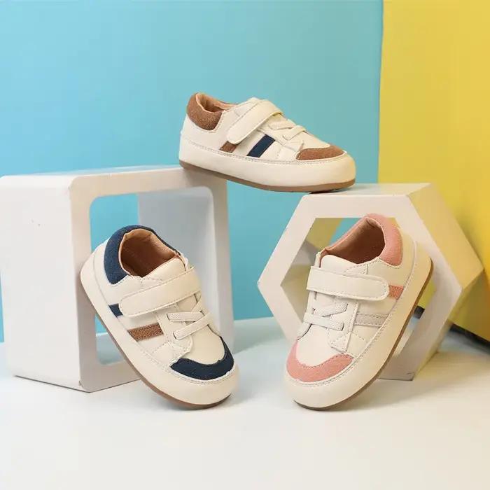 Chaussures en cuir pour bébés de 0 à 5 ans, pieds nus, à semelle souple, pour l'extérieur, Tennis, à