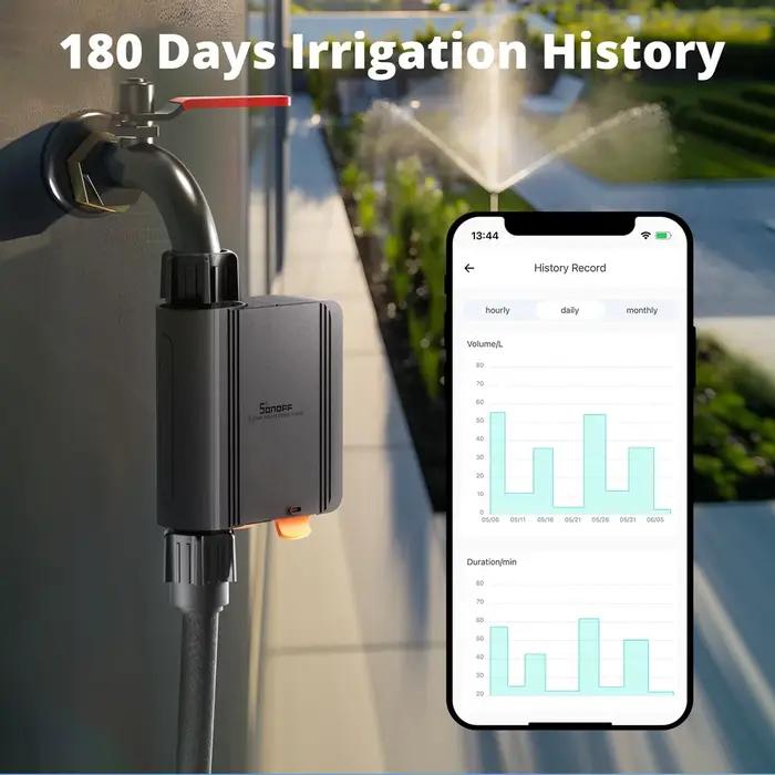 SONOFF-Vanne d'eau intelligente SWV Zigbee IP55, d'argile automatique, installation facile, télécomm