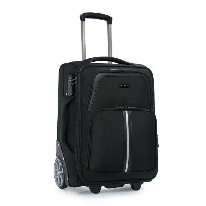 Valise de voyage de 20 pouces en tissu Oxford, bagage à main avec grandes roues, boîtier de chariot,