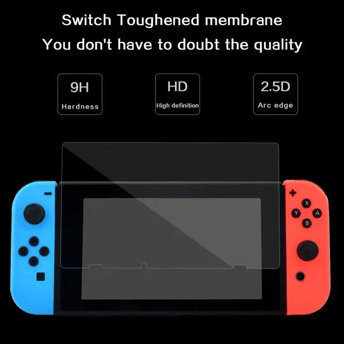 Nouveau protecteur d'écran en verre trempé HD Compatible-Nintendo Switch OLED Film de protection dur
