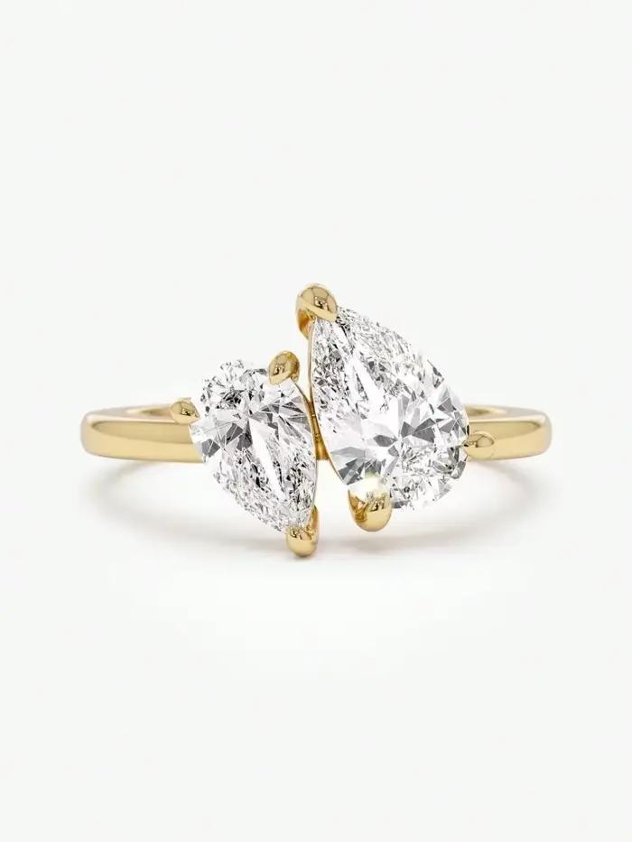 Bagues en argent Sterling 925 pour femmes, goutte d'eau scintillante, entrelacées, éblouissantes, po