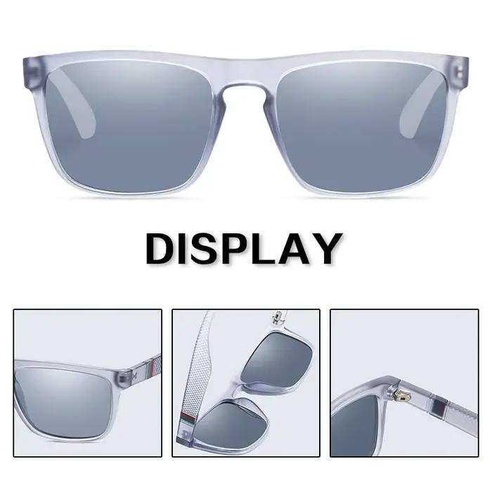 Lunettes de soleil carrées vintage polarisées pour hommes et femmes, lunettes de soleil rétro pour l