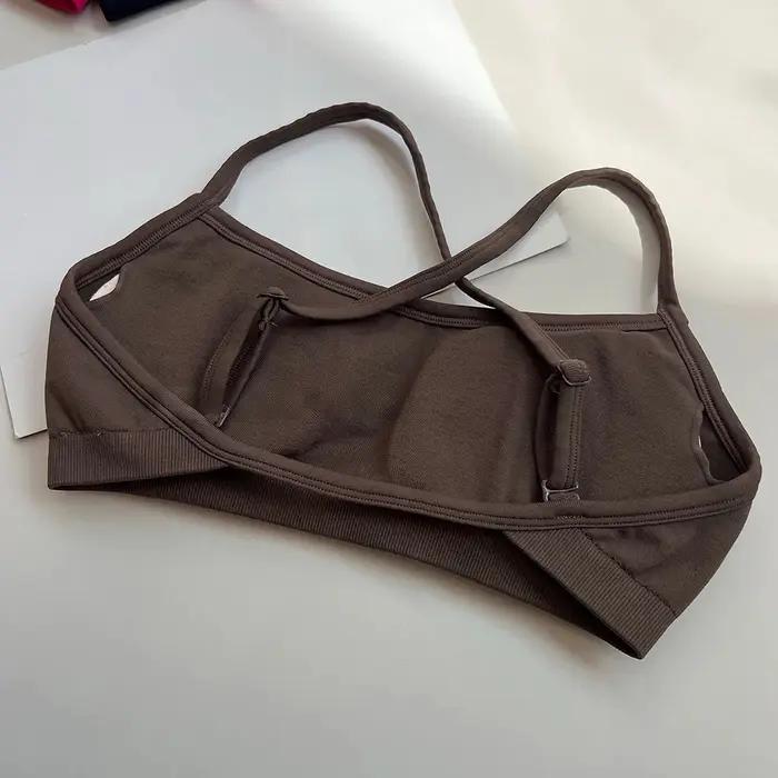 Soutien-gorge de sport pour femmes, vêtements d'extérieur, résistant aux chocs, pour course à pied,