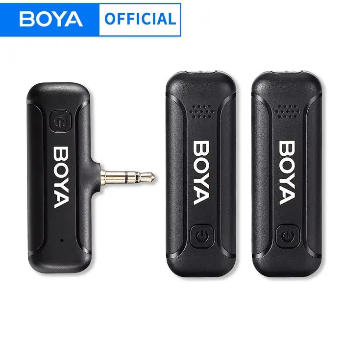 BOYA – Microphone à revers Lavalier TRS, BY-WM3T2 mm, sans fil, réduction du bruit, pour appareils p