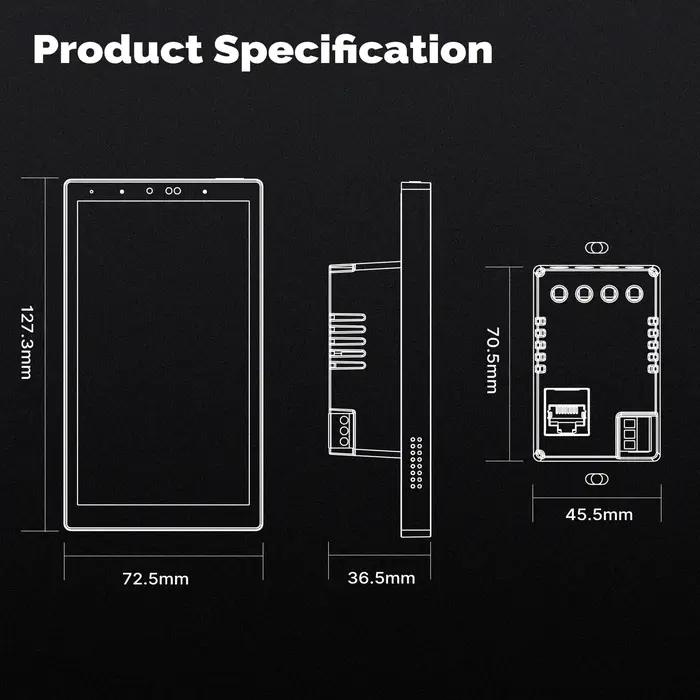 MOES Tuya Wifi Smart écran tactile de 5 pouces panneau de commande central américain commande vocale
