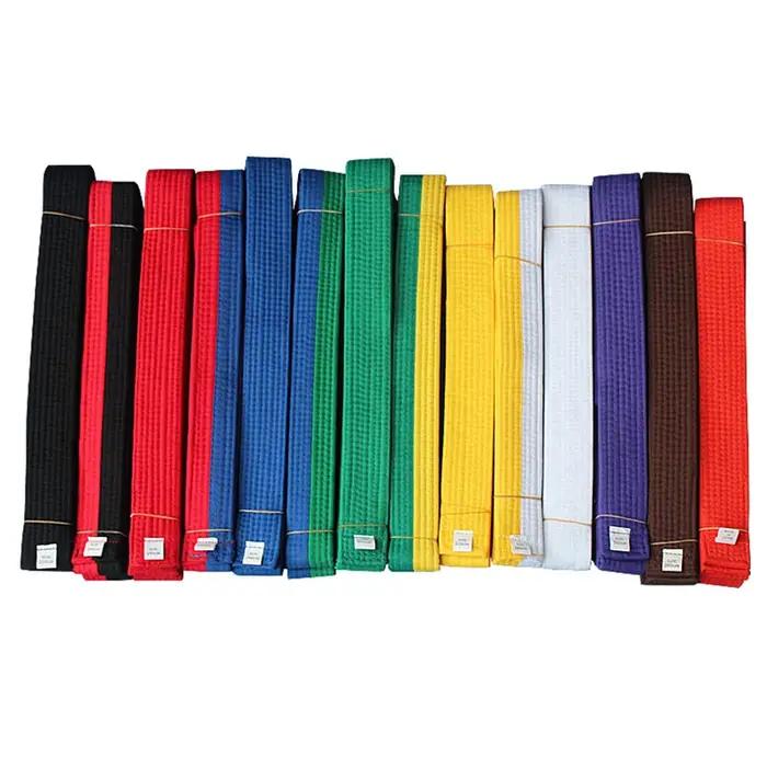 Ceinture Taekwondo Judo Karaté YS05 Noir Rouge Vert Jaune - Ceinture Aléatoire Enfants Adultes
