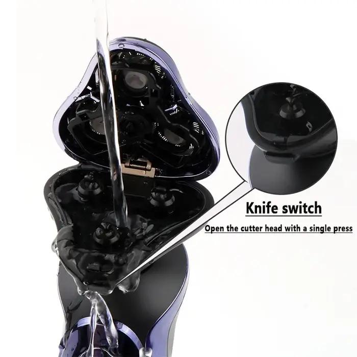 MOTAWISH rasoir électrique humide-sec double usage étanche rasoir électrique nez oreille tondeuse à