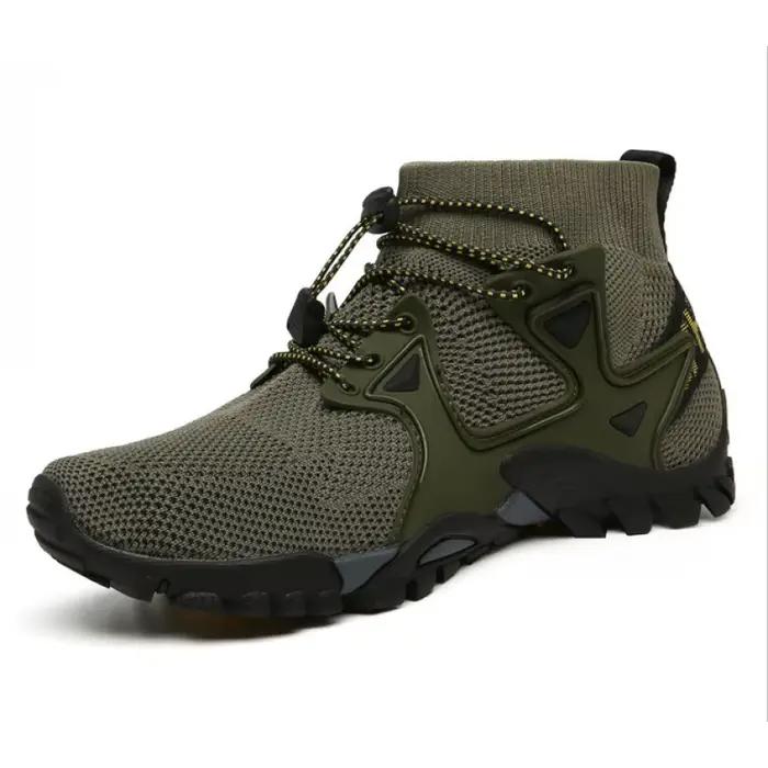 Chaussures de marche pour hommes été 2023 bottes hautes respirantes alpinisme outdoor confortables modernes polyvalentes pour randonnées et activités de plein air