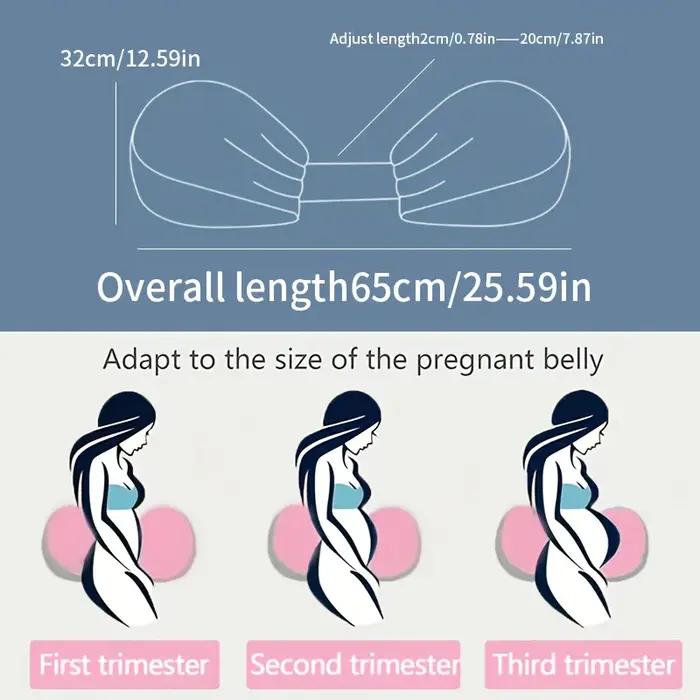 Oreiller de maternité en forme de U – Support complet du corps pour femmes enceintes, soulagement co