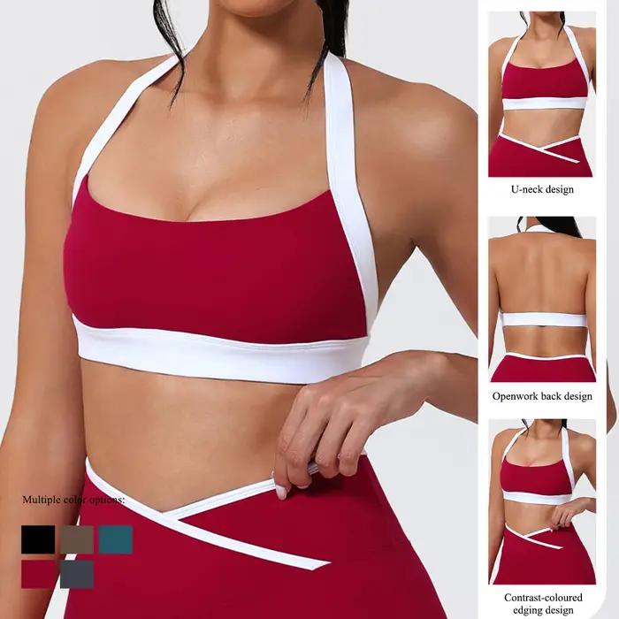 Hearuisavy décolleté soutien-gorge de sport vêtements de sport femmes Push Up course antichoc Fitnes