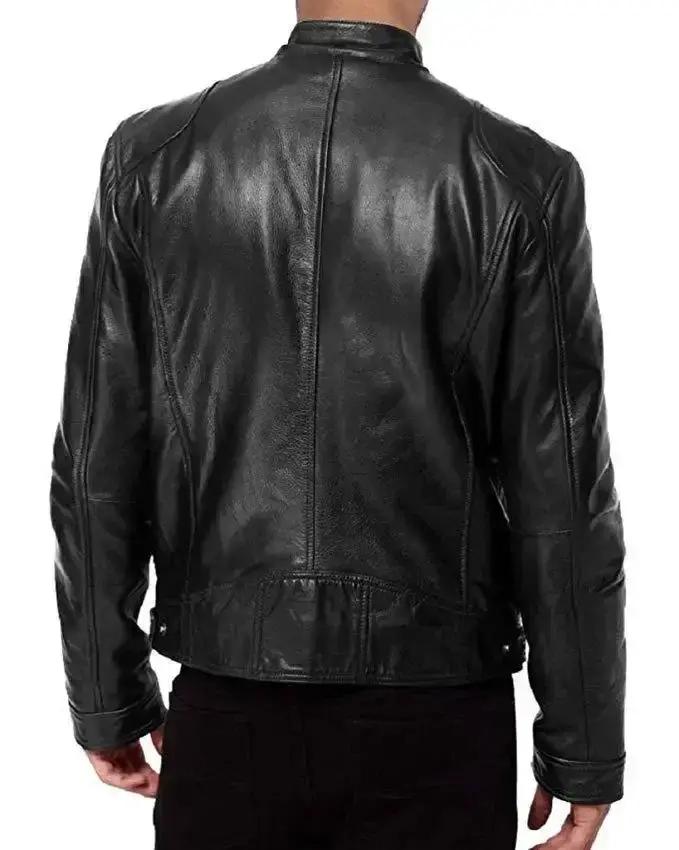 2025 hiver nouvelle mode PU cuir hommes veste décontractée moto veste en cuir hommes veste en cuir