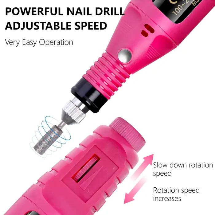 LULAA forte fonction perceuse à ongles ensemble ponceuse à ongles électrique Gel dissolvant de verni