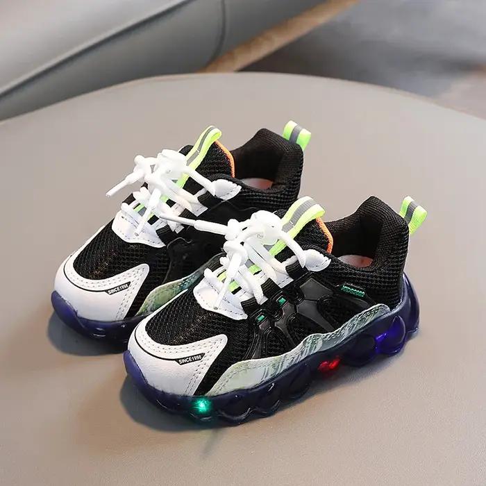 Chaussures de course pour enfants, baskets décontractées respirantes en maille, chaussures de Sport