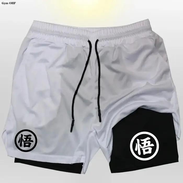 Pantalon survêtement homme 2 en 1 Z Goku Anime design sportif léger et respirant pour gym et course à pied