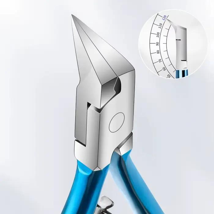 Coupe-ongles en acier inoxydable, lame droite pour ongles incarnés et épais, pointe pointue et point
