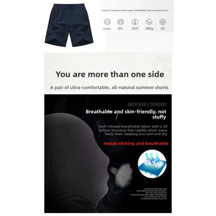 Shorts de sport légers et respirants, tissu extensible quadridirectionnel, séchage rapide, poches zi