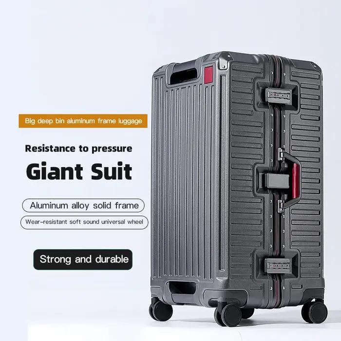 Valise à poignée large valise de voyage hommes 20 24 26 bagage à main femmes PC cadre en aluminium b