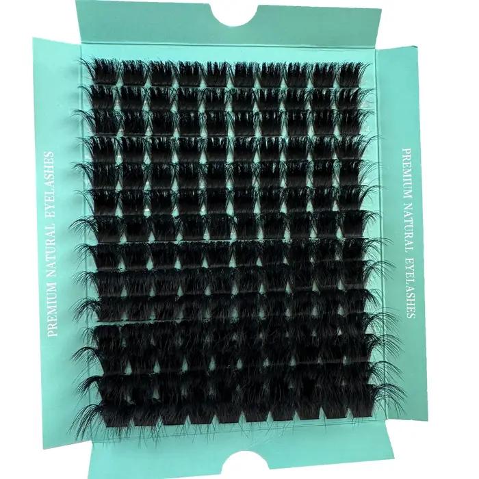 60D-200D 8D moelleux bricolage Cluster cils 8-20mm Extension de cils mélangés 0.07mm russe D Curl ép