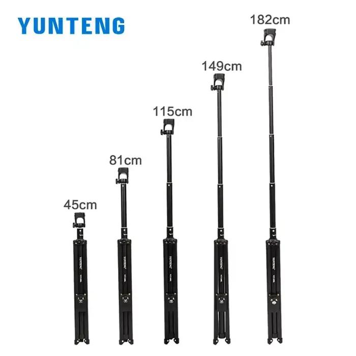 YUNTENG-Trépied rehaussé pour téléphone portable, perche à selfie, télécommande Bluetooth, prise de