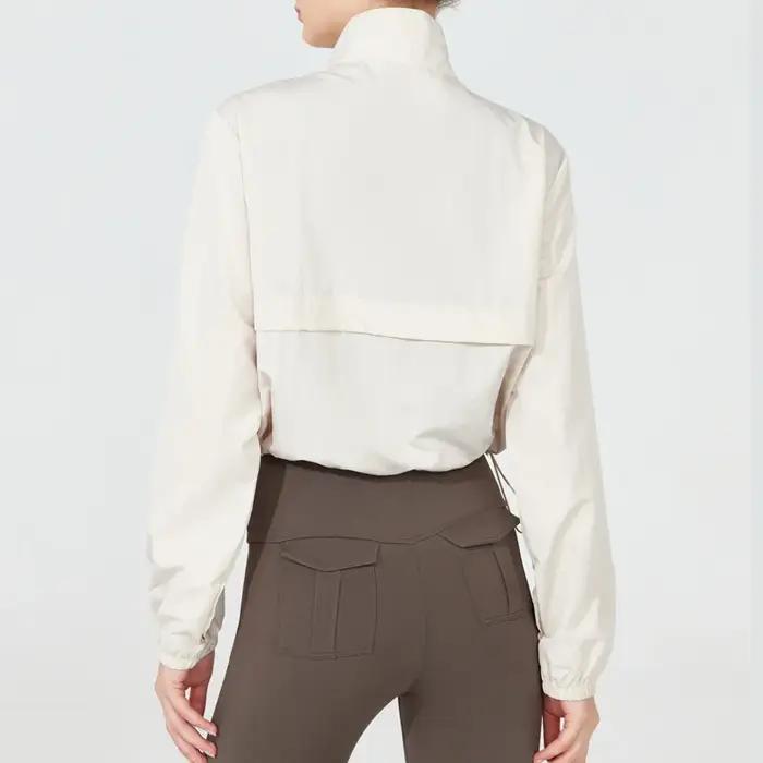 VITALINOVO Veste de sport légère pour femme avec fermeture éclair au quart pour golf, randonnée, cou