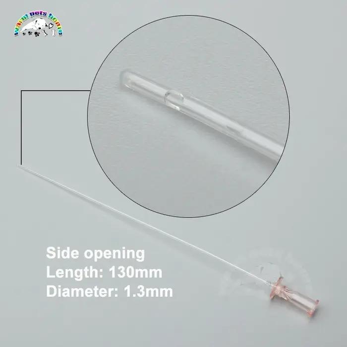 Cathéter urinaire sans stylet pour chats, 12 pièces, extrémité ouverte de 1.3mm, 1.0mm, fournitures