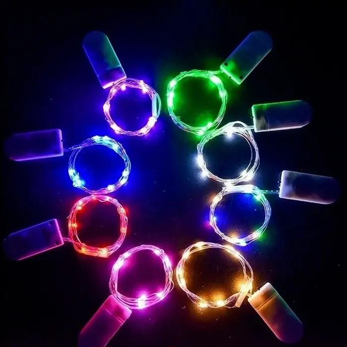 10 pièces 1M 2M 3M 5M fil de cuivre LED guirlandes lumineuses éclairage de vacances guirlande féeriq