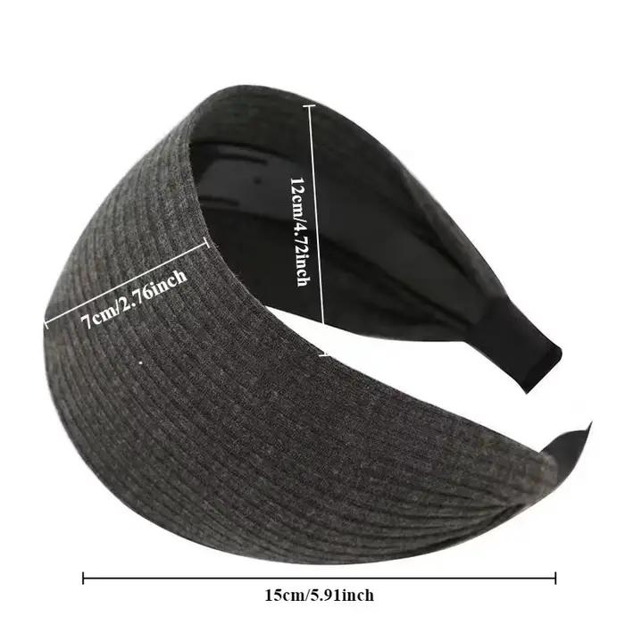 Nouveau doux large tricot coton bandeaux pour femmes filles coréen neutre solide Turban avec dents b