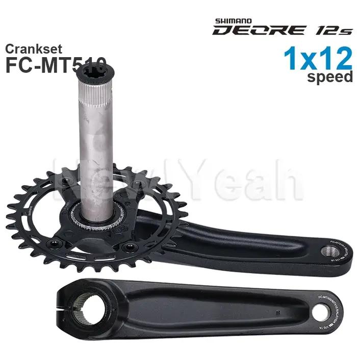 Groupe Shimano DEORE M6100 12 vitesses avec pédalier MT510 177 mm facteur Q et support inférieur SM-
