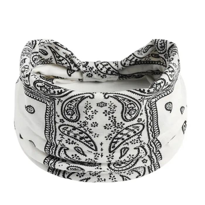Bandeaux élastiques larges pour femmes - Style boho college pour yoga et sauna