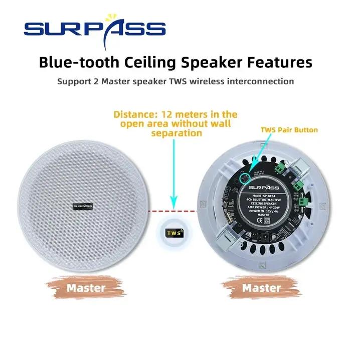 SURPASS-HautréusBluetooth connectables pour iPhone, Boîte de son, Audio Stéréo, Gamme complète, Anti
