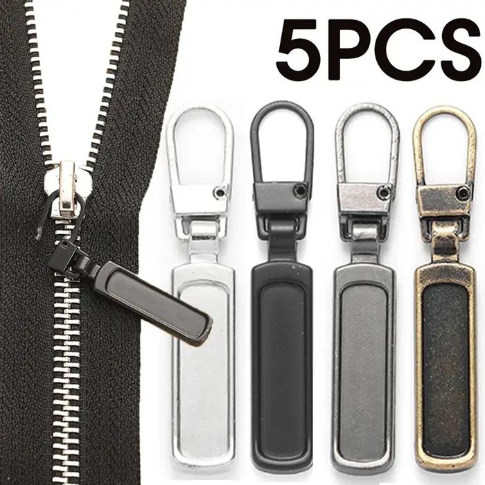 5 pièces couture bricolage détachable fermeture éclair tête fermeture éclair tirer pratique robuste