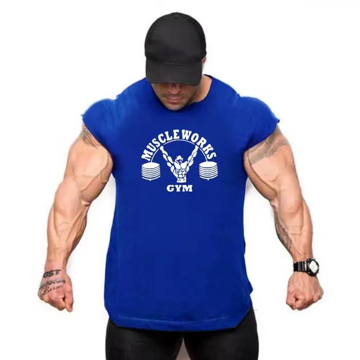 Gilet coton sans manches homme été - Débardeur musculation et fitness respirant