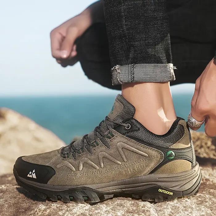 HIKEUP cuir hommes chaussures pour hommes chaussures décontractées mode imperméable hiver luxe marqu