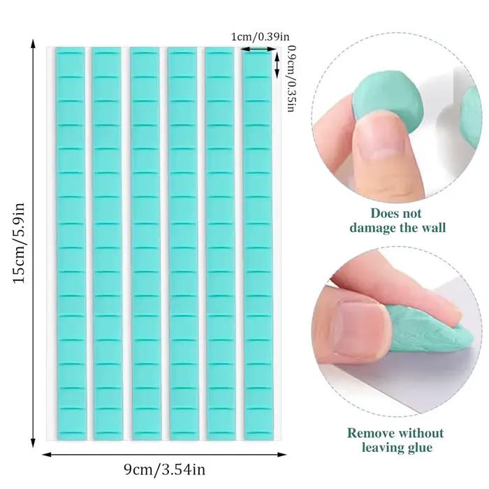 Colle adhésive réutilisable pour ongles, argile blanche/rose/verte, pour faux ongles, présentation d