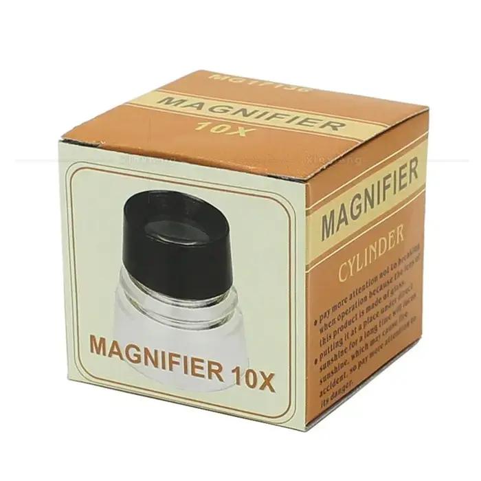 Loupe optique haute définition cylindrique 10X 30Mm, pour la lecture de livres, bijoux, Textile d'id