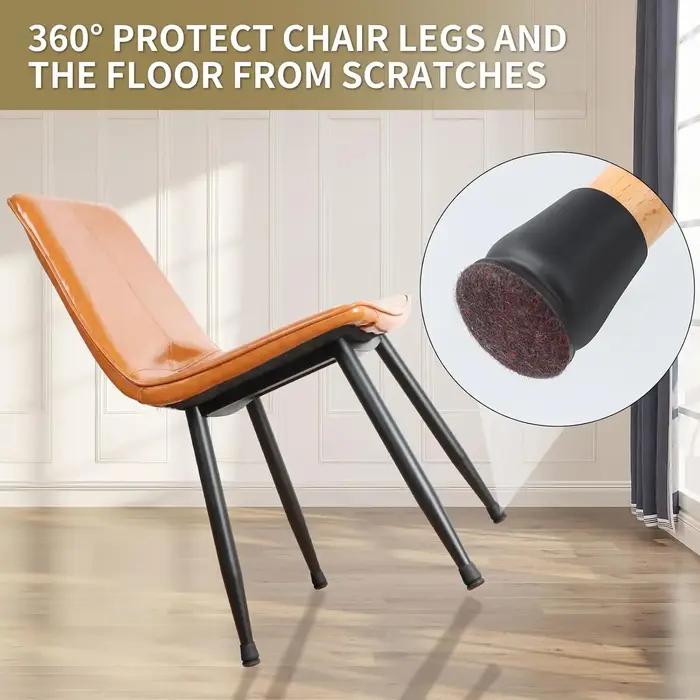 Protecteur de sol pour pieds de chaise, 8 pièces, couvre-pied diagonale avec coussinets en feutre ép
