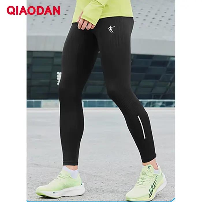 QIAODAN collants de course pantalons hommes hiver élastique Jogging Legging pantalon coupe sèche Spo