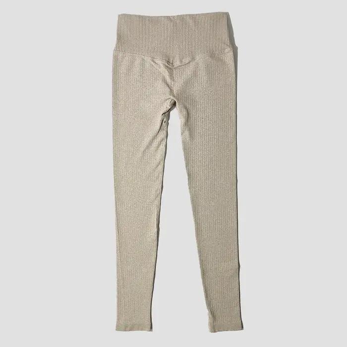 Leggings de yoga sans couture taille haute - Pantalon sport couleur unie pleine longueur nouvelle collection