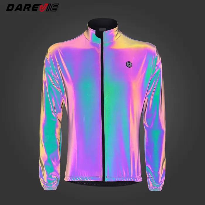 DAREVIE Veste de cyclisme imperméable pour homme et femme, coupe-vent, Rainbow Casting, niveau PRO,