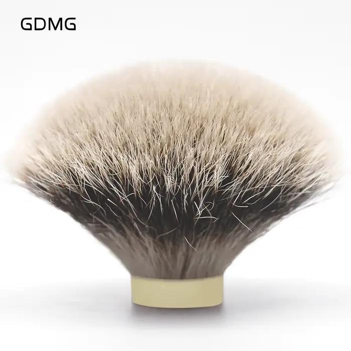 GDMG-Brosse de rasage à trois bandes en forme d'éventail Manhouse, blaireau, nœud de cheveux, outils