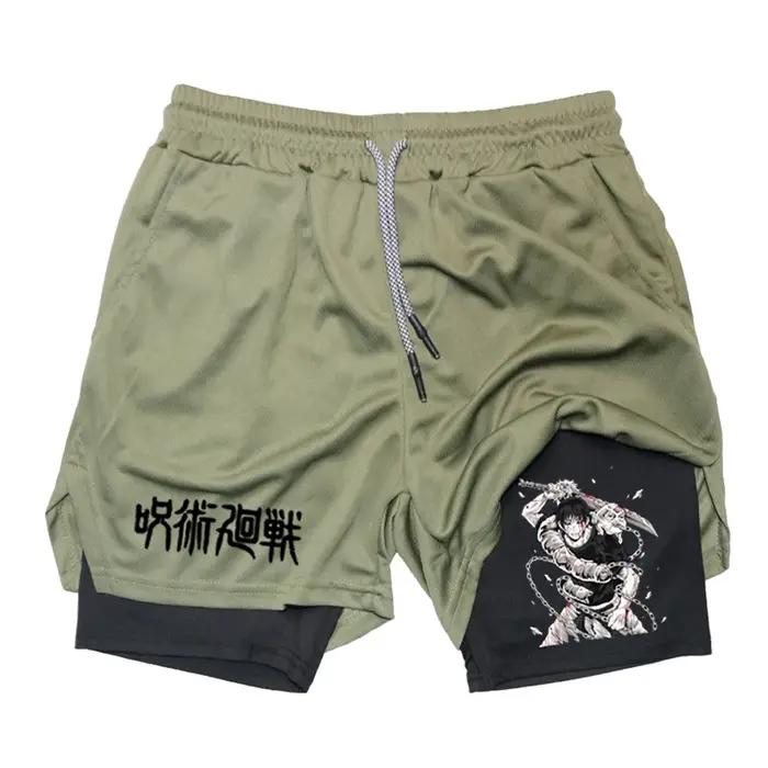 Short de Performance Anime Toji imprimé hommes GYM Shorts de Sport décontractés entraînement course
