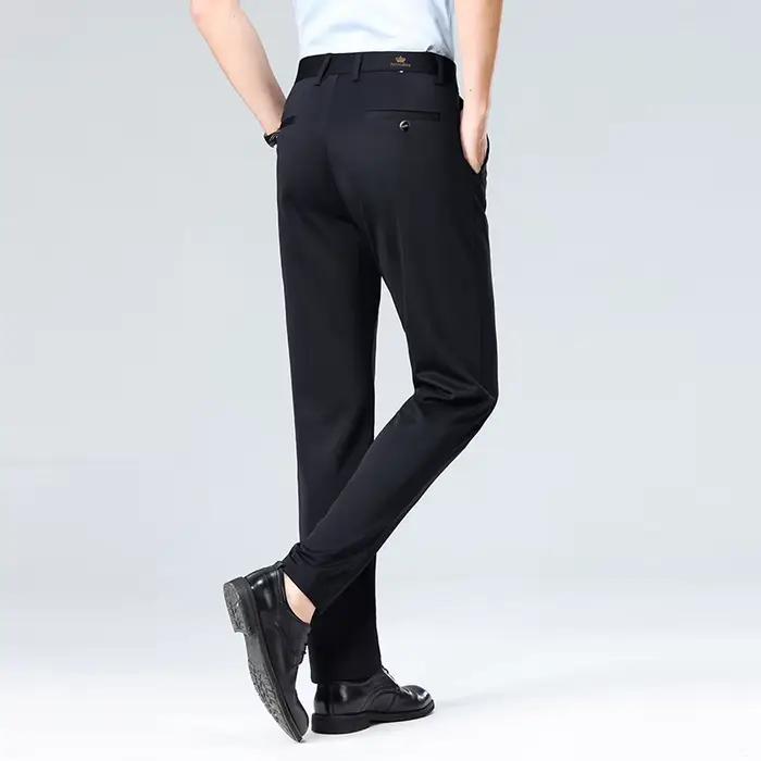 Pantalon d'affaires pour hommes en tissu très extensible adapté à toutes les saisons, doté d'une cei