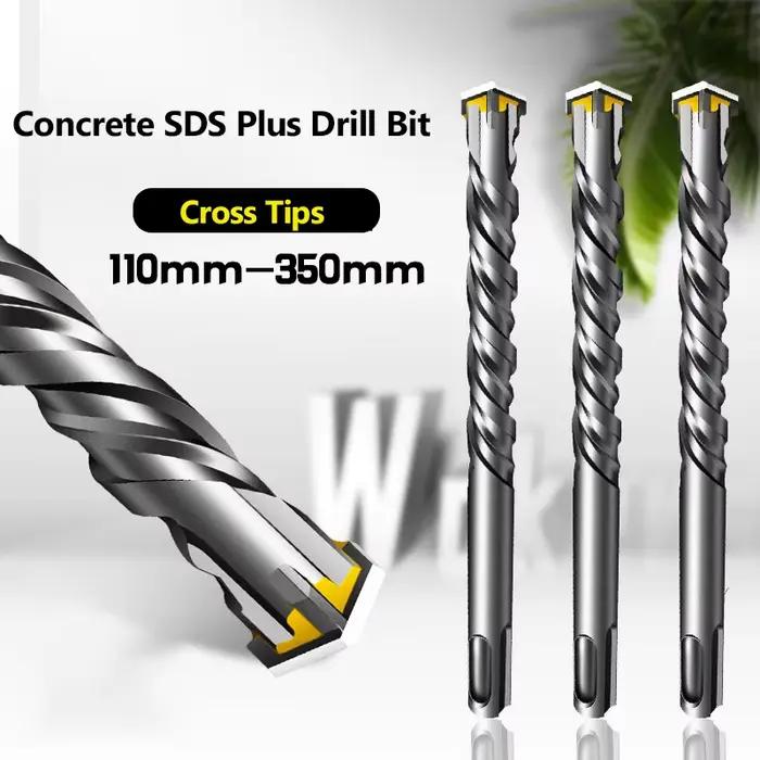Embouts croisés 4 fraises béton SDS Plus foret 110mm 150 200 350mm500mm mur brique bloc électrique m
